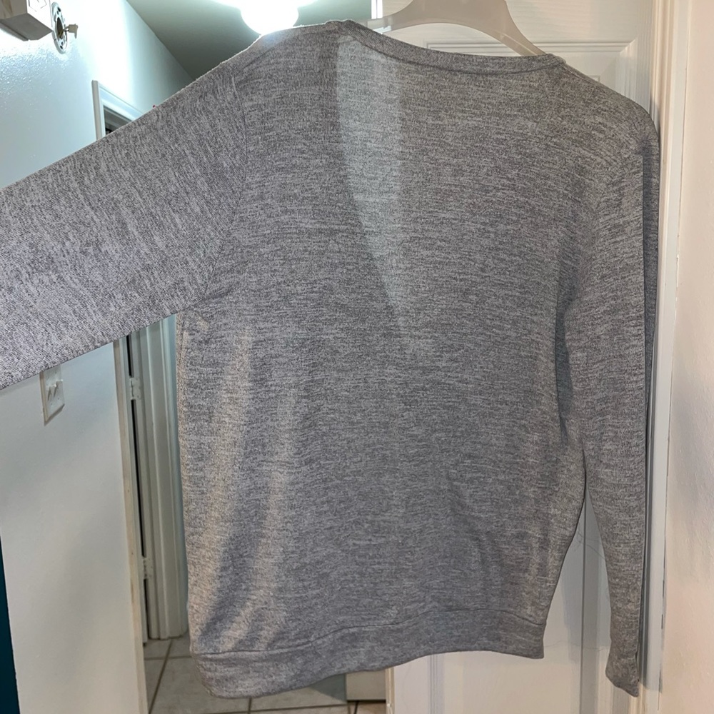 Women’s Grey Sweater With Open Back